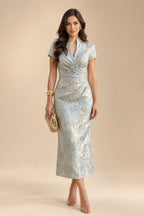 Sheath/Column Scoop Neck Chiffon Floor-Length Mother of the Bride & Groom Dresses with Lace Appliques (SHI22501639)