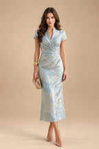 Chiffon A-Line/Princess One Shoulder Floor-Length Mother of the Bride & Groom Dresses with Ruffles & Ruched Waist (SHI22501248)