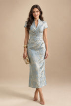 A-Line/Princess Scoop Neck Chiffon Floor-Length Mother of the Bride & Groom Dresses with Lace Appliques & Pleats (SHI22501611)