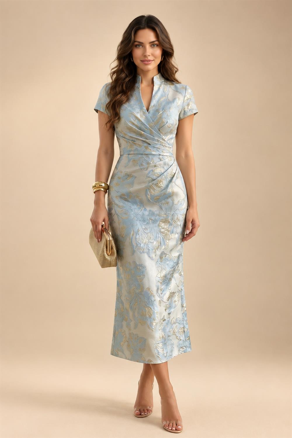 Sheath/Column Asymmetric Neck Satin Maxi Mother of the Bride & Groom Dresses with Side Sash, Slit & Ruched Waist (SHI22501643)