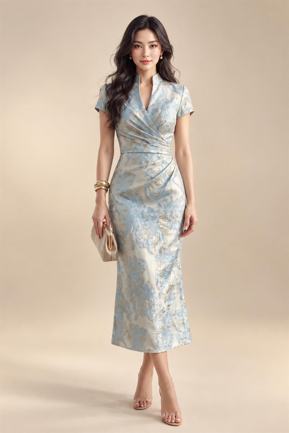 Sheath/Column Floral Lace Mother of the Bride & Groom Dresses with Rhinestones (SHI22500658)