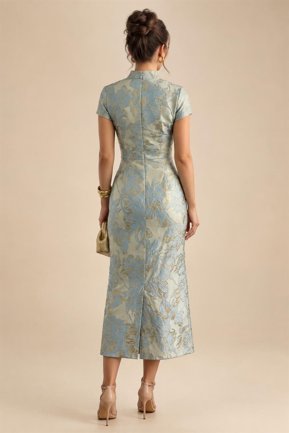 Chiffon A-Line/Princess Scoop Neck Short Mother of the Bride & Groom Dresses Tiered (SHI22500912)