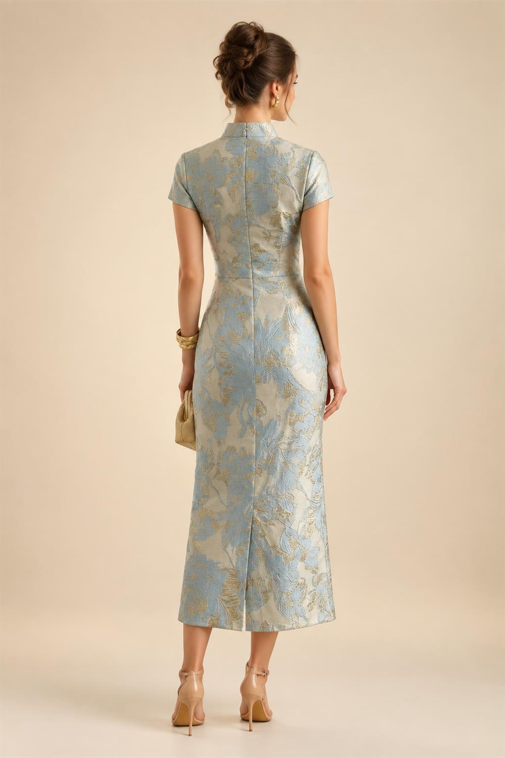 Sheath/Column Floral Lace Mother of the Bride & Groom Dresses with Rhinestones (SHI22500658)