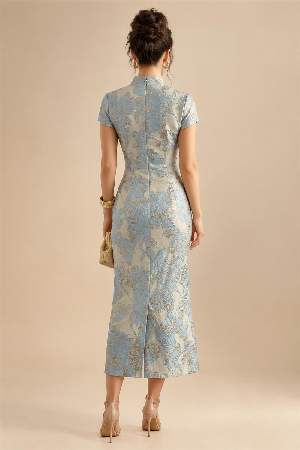 A-Line/Princess Scoop Neck Chiffon Floor-Length Mother of the Bride & Groom Dresses for Women (SHI22501635)
