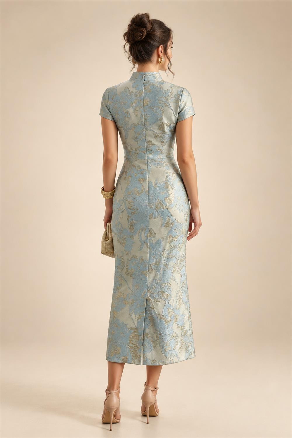 Lace Appliques Sheath/Column Scoop Neck Floor-Length Mother of the Bride & Groom Dresses for Women (SHI22501013)