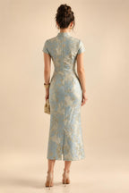 A-Line Chiffon Cape Sleeves Floor-Length Mother of the Bride & Groom Dresses with Floral Sequin Bodice (SHI22500691)