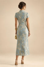 Chiffon Sheath/Column V-Neck Floor-Length Mother of the Bride & Groom Dresses with Lace Embroidery Bodice & Ruched Waist (SHI22501510)