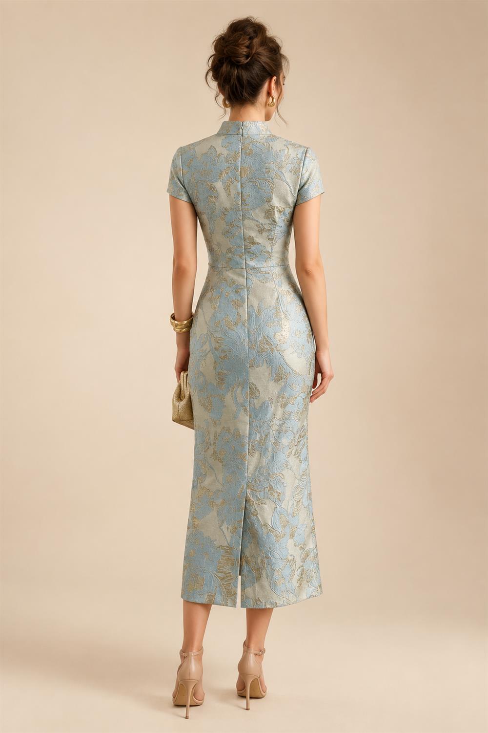 A-Line/Princess V-Neck Floor-Length Mother of the Bride & Groom Dresses with Ruffles & Ruched Waist (SHI22501284)