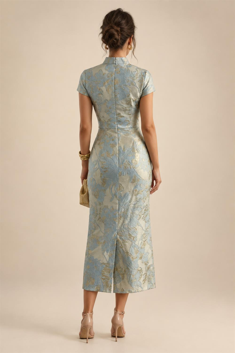 Sequin Floral Sheath Floor-Length Mother of the Bride & Groom Dresses with Satin Bodice (SHI22500925)