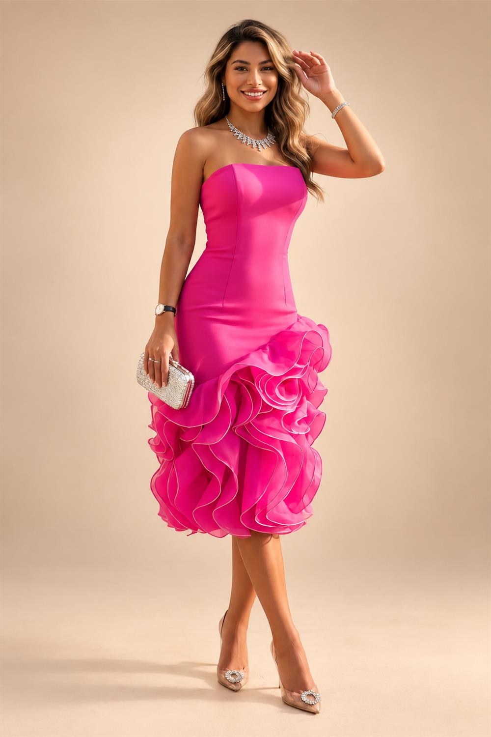 Chiffon Sheath/Column Scoop Neck Floor-Length Mother of the Bride & Groom Dresses with Lace Embroidery Bodice & Ruched Waist (SHI22501513)