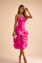 A-Line Satin V-Neck 3/4 Sleeve Mother of the Bride Dresses Floor-Length Ball Gown with Applique (SHI22500294)