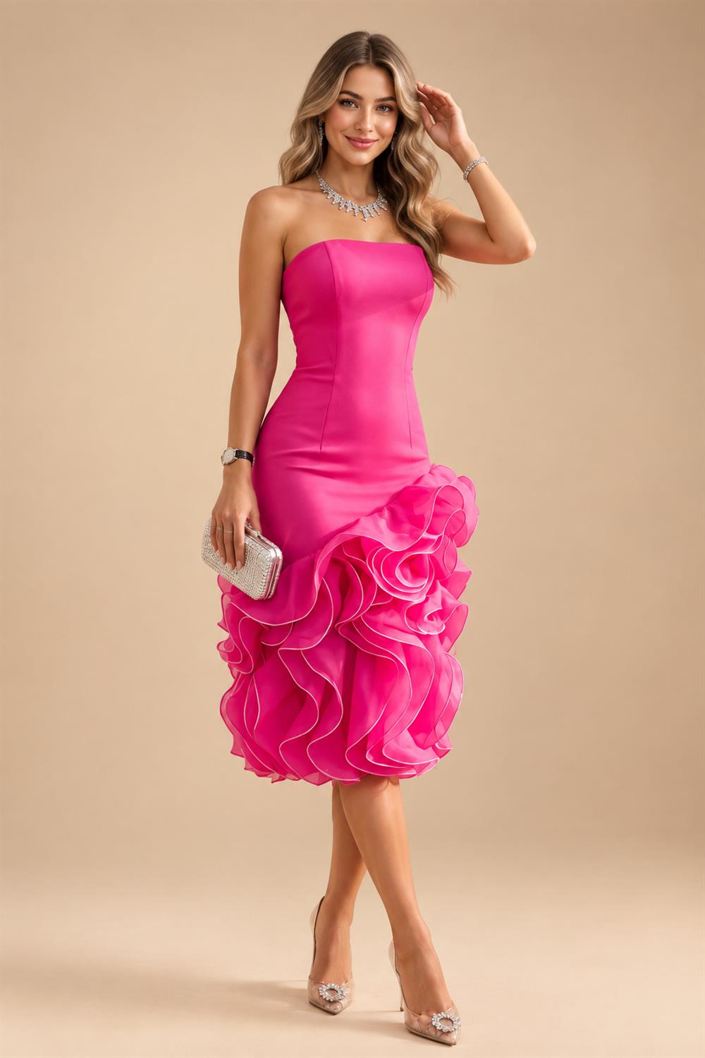 Sheath/Column Asymmetric Neck Satin Maxi Mother of the Bride & Groom Dresses with Side Sash, Slit & Ruched Waist (SHI22501643)