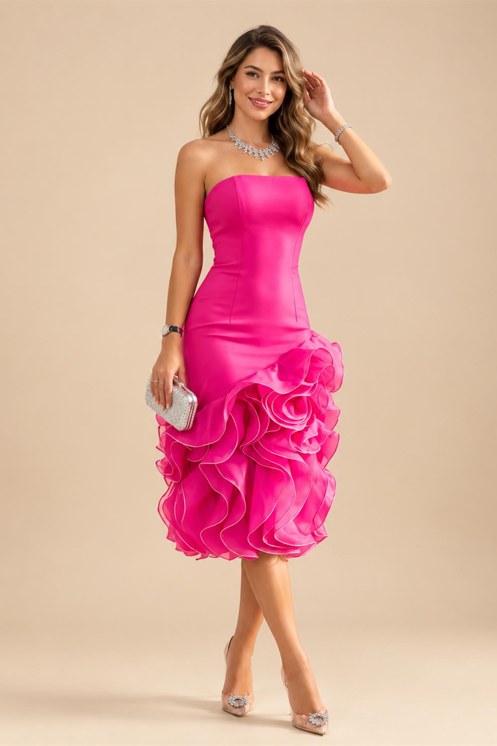 Sheath/Column V-Neck Sequin Maxi Mother of the Bride & Groom Dresses with Ruched Waist & Side Sash (SHI22501697)