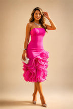 Jacquard Sheath Off the Shoulder Ruched Corset Mother of the Bride & Groom Dresses (SHI22500958)