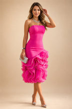 A-Line/Princess Scoop Neck Pleated Satin Evening Dresses with Sequins (SHI22500066)