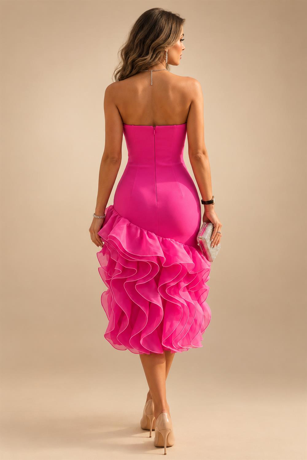 Sequin Floral A-Line/Princess V-Neck Floor-Length Mother of the Bride & Groom Dresses with 3D Flowers & Pleats (SHI22501350)