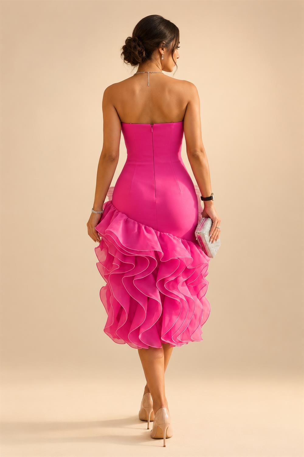 A-Line Lace Appliques Maxi Mother of the Bride & Groom Dresses with Flutter Sleeves Chiffon Bodice (SHI22500731)