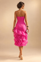 Tulle A-Line/Princess V-Neck Floor-Length Mother of the Bride & Groom Dresses with 3D Flowers (SHI22501351)