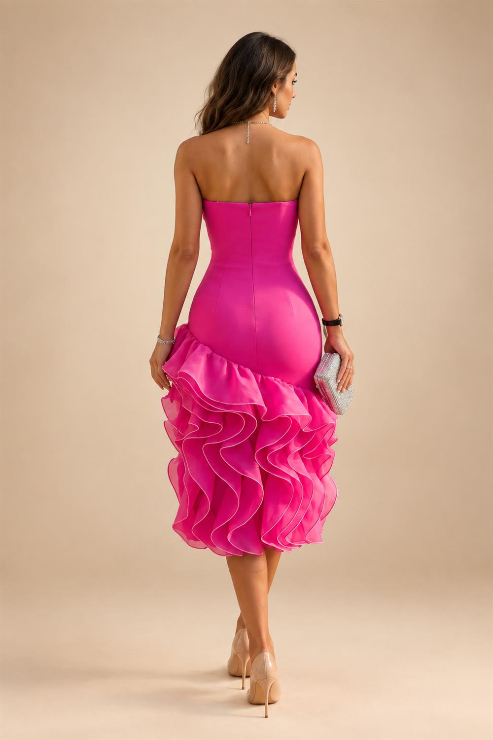 A-Line/Princess Scoop Neck Chiffon Maxi Mother of the Bride & Groom Dresses with Lace Appliques & Pleats (SHI22501638)