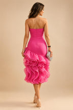 Chiffon A-Line/Princess One Shoulder Floor-Length Mother of the Bride & Groom Dresses with Ruffles & Ruched Waist (SHI22501248)