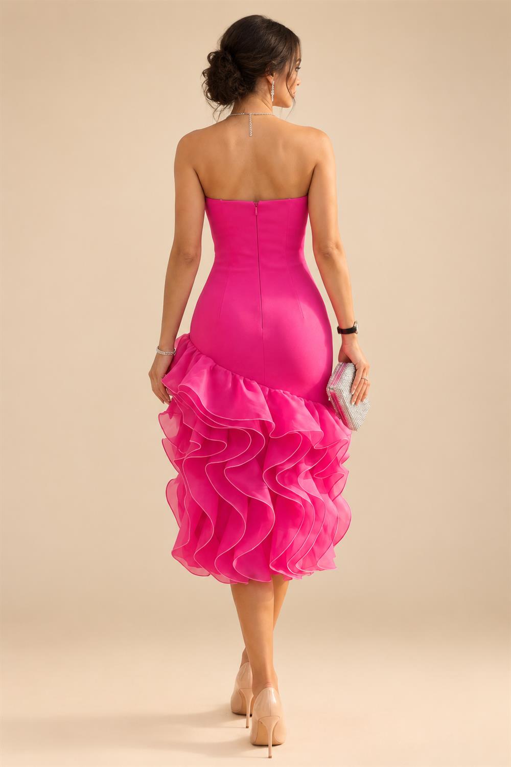 A-Line/Princess V-Neck Floor-Length Mother of the Bride & Groom Dresses with Ruffles & Ruched Waist (SHI22501284)