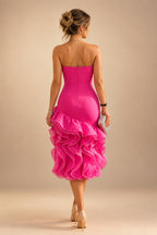A-Line/Princess Scoop Neck Chiffon Maxi Mother of the Bride & Groom Dresses with Lace Appliques, Sweep Train & Pleats (SHI22501636)