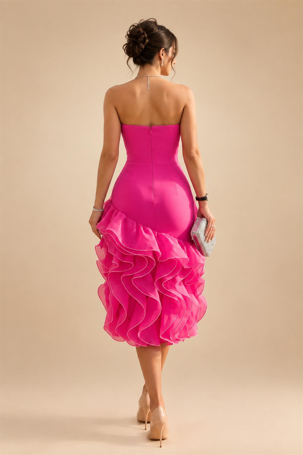 Floral Print Sheath/Column Scoop Neck Floor-Length Mother of the Bride & Groom Dresses with Ruched Waist (SHI22501153)