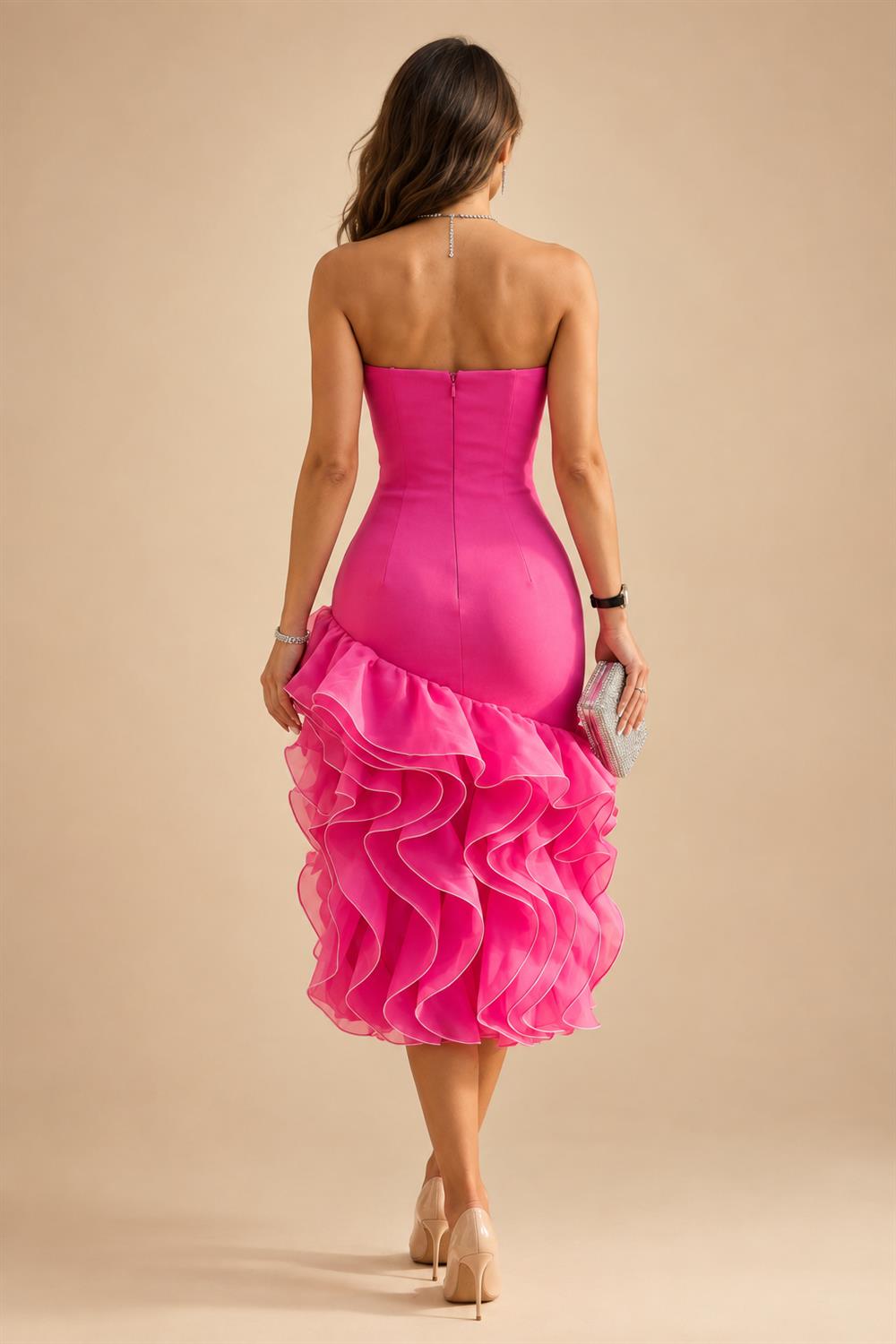 Sequin Bodycon Spaghetti Straps Short Homecoming Dresses with Ruched Bodice (SHI22370098)