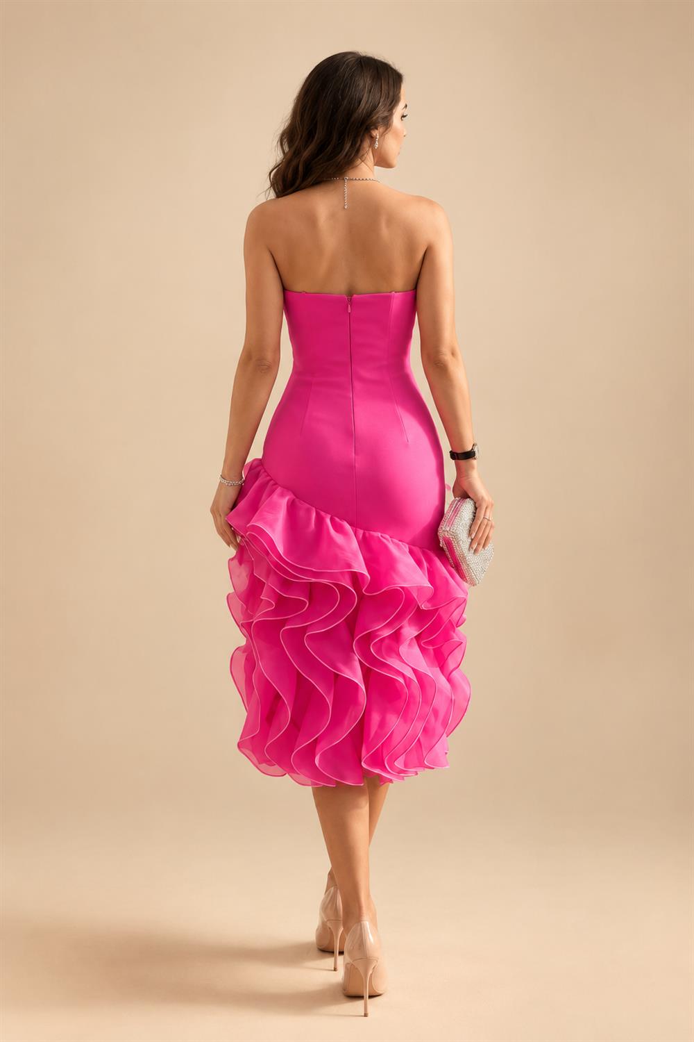 Sheath/Column Asymmetric Neck Satin Maxi Mother of the Bride & Groom Dresses with Side Sash, Slit & Ruched Waist (SHI22501643)