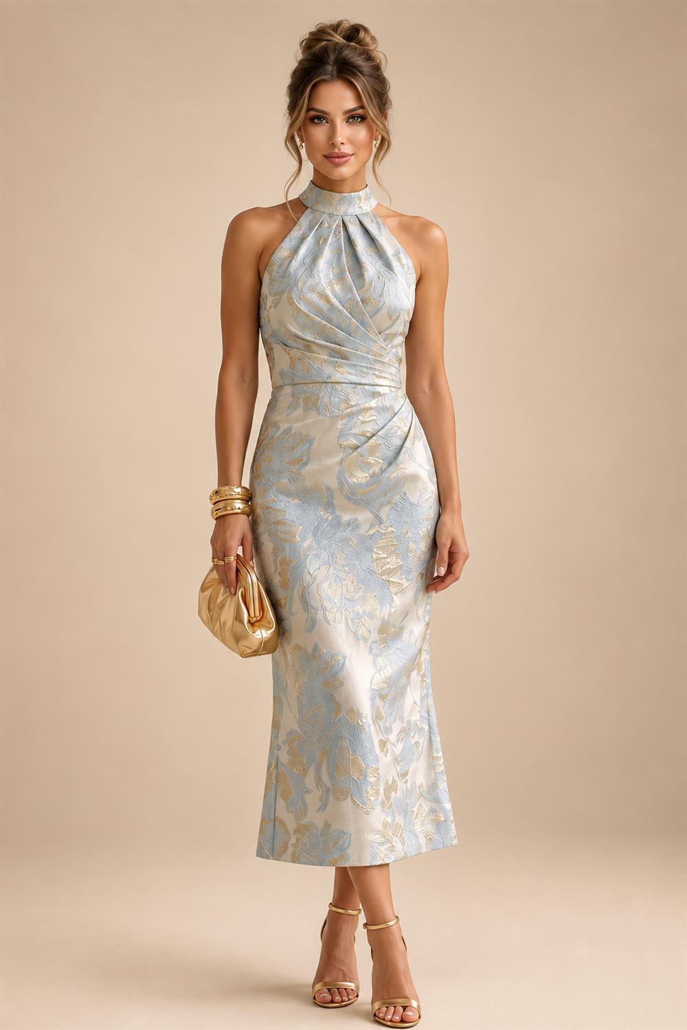 Sequin Floral Sheath Floor-Length Mother of the Bride & Groom Dresses with Satin Bodice (SHI22500925)