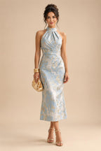 Mermaid/Trumpet One Shoulder Floral Embroidery Maxi Mother of the Bride & Groom Dresses with Side Sash & Ruched Waist (SHI22501626)