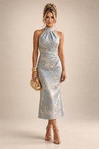 A-Line/Princess Scoop Neck Chiffon Maxi Mother of the Bride & Groom Dresses with Lace Appliques, Sweep Train & Pleats (SHI22501636)