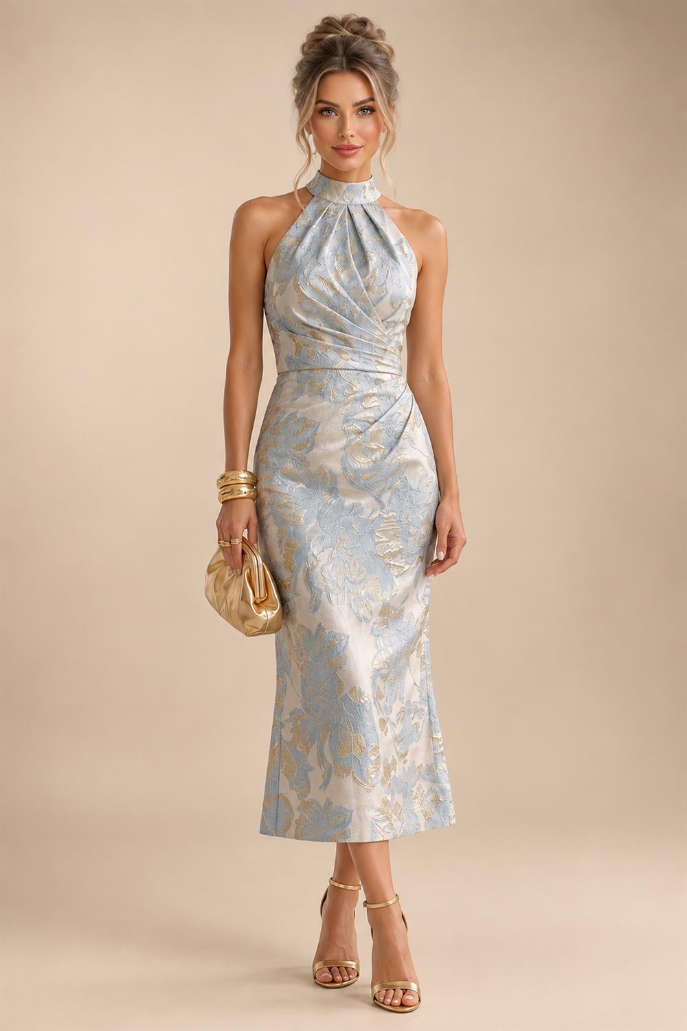 A-Line/Princess V-Neck Floor-Length Mother of the Bride & Groom Dresses with Ruffles & Ruched Waist (SHI22501284)