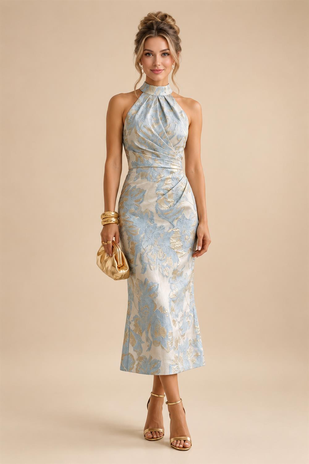 A-Line Floor-Length Chiffon Cape Sleeves Mother of the Bride & Groom Dresses with Tiered Ruffles (SHI22500723)