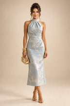 A-Line/Princess Off Shoulder Satin Maxi Mother of the Bride & Groom Dresses with Ruched Bodice, Belt, Rhinestone & Pleats (SHI22501647)