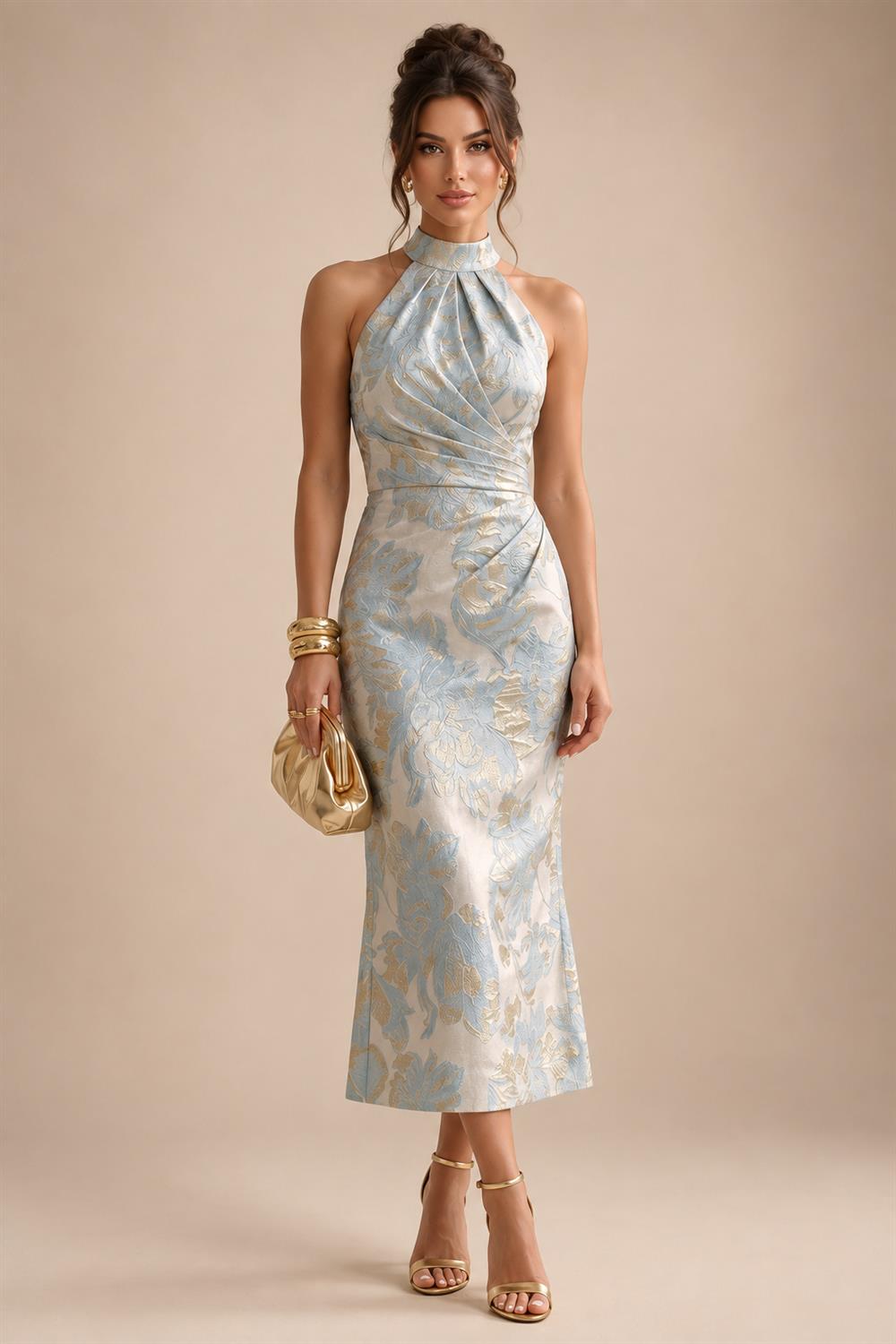 Chiffon A-Line/Princess Scoop Neck Short Mother of the Bride & Groom Dresses Tiered (SHI22500912)