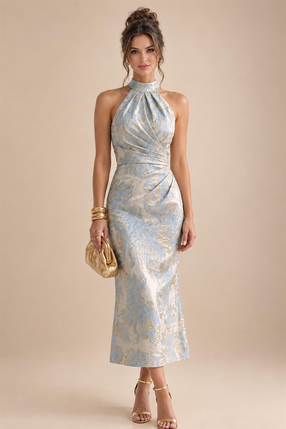 Jacquard A-Line/Princess Strapless Short Homecoming Dresses with Bow & Pearls (SHI22370324)