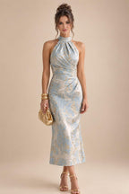 Jacquard A-Line/Princess Strapless Short Homecoming Dresses with Bow & Pearls (SHI22370324)