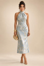 Jumpsuit Scoop Neck Chiffon Floor-Length Mother of the Bride Pantsuits with Rhinestones (SHI22501658)