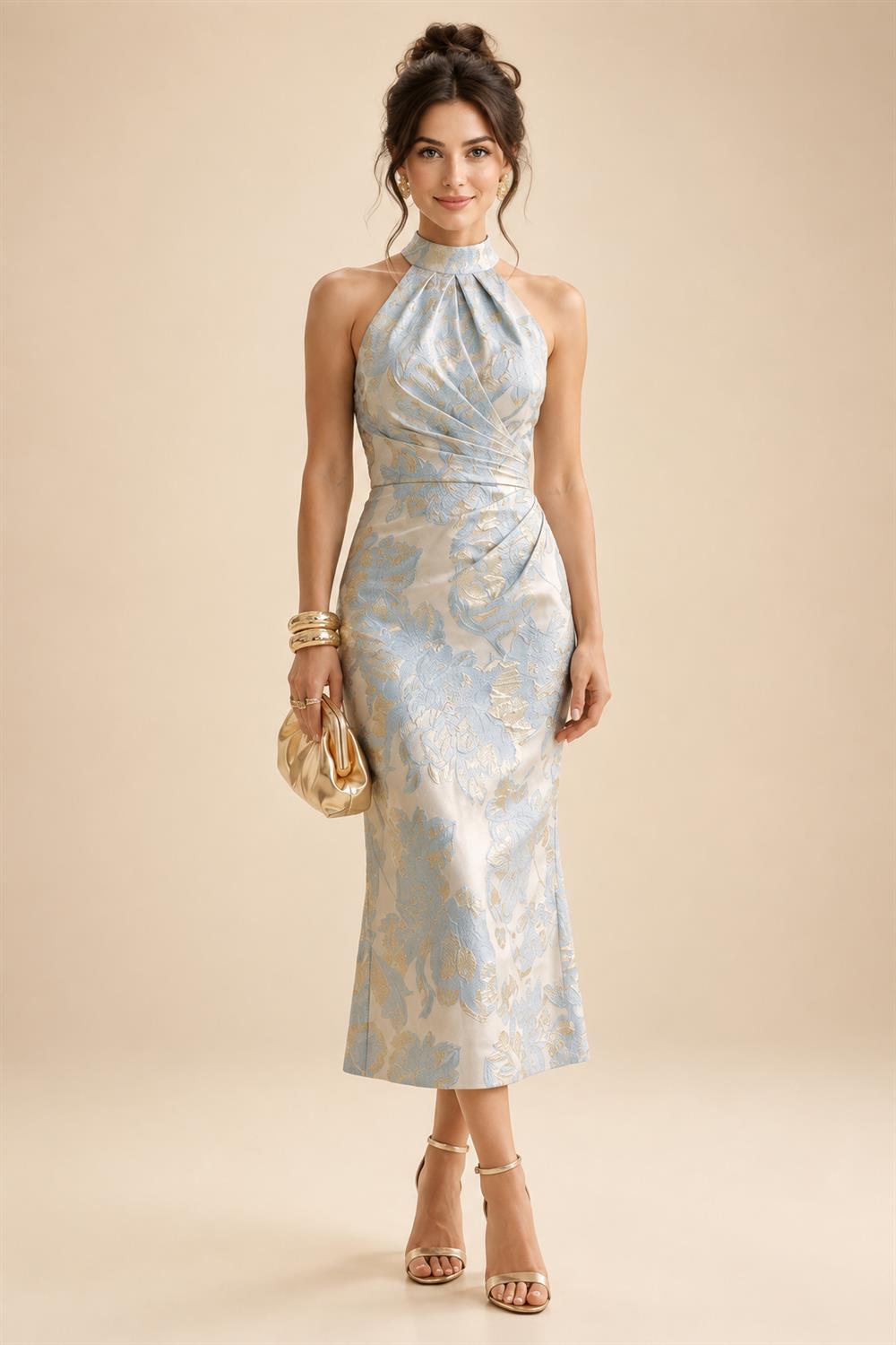 Pantsuits Separates Scoop Neck Sequins Asymmetrical Ankle-Length Mother of the Bride Dress with Slit (SHI22500132)