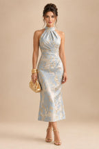 Floral Print Sheath/Column Scoop Neck Floor-Length Mother of the Bride & Groom Dresses with Ruched Waist (SHI22501153)