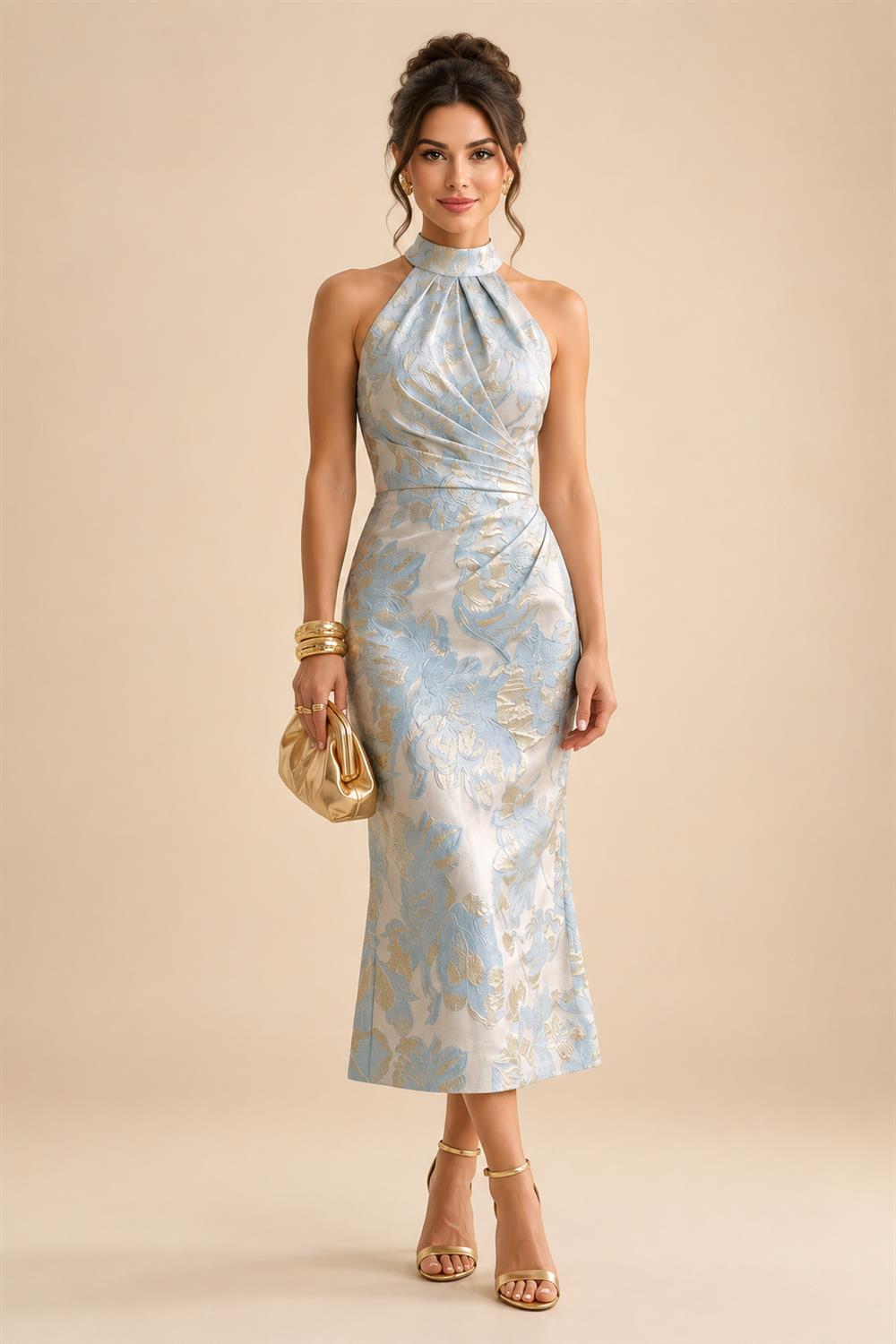 A-Line/Princess Scoop Neck Satin High-Low Mother of the Bride & Groom Dresses with Ruffles & Bow (SHI22501630)