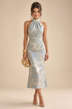 Jacquard A-Line/Princess Strapless Mini Homecoming Dresses with Bow & Pearls (SHI22370329)