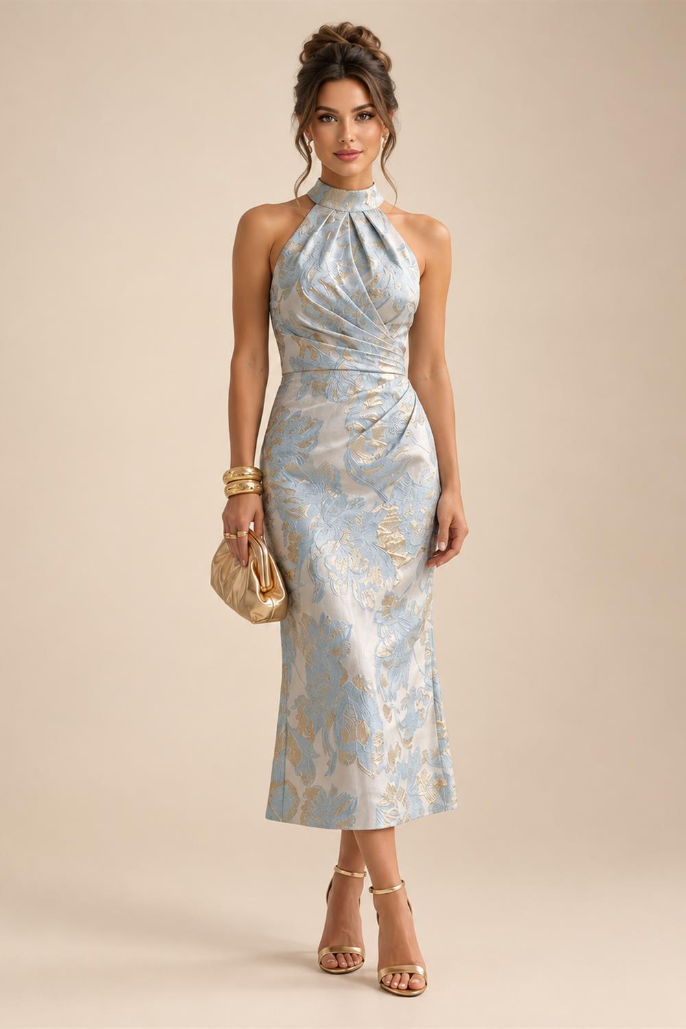 Sheath/Column Floral Lace Mother of the Bride & Groom Dresses with Rhinestones (SHI22500658)