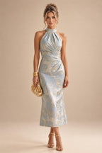 A-Line Chiffon Cape Sleeves Floor-Length Mother of the Bride & Groom Dresses with Ruched Waist (SHI22500705)