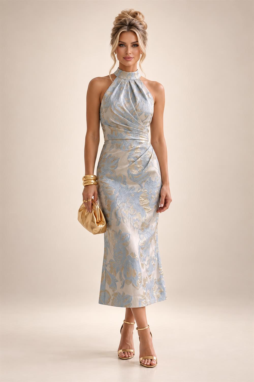 A-Line/Princess V-Neck Chiffon Floor-Length Mother of the Bride & Groom Dresses with Lace Appliques, Sequin & Ruffles (SHI22501608)