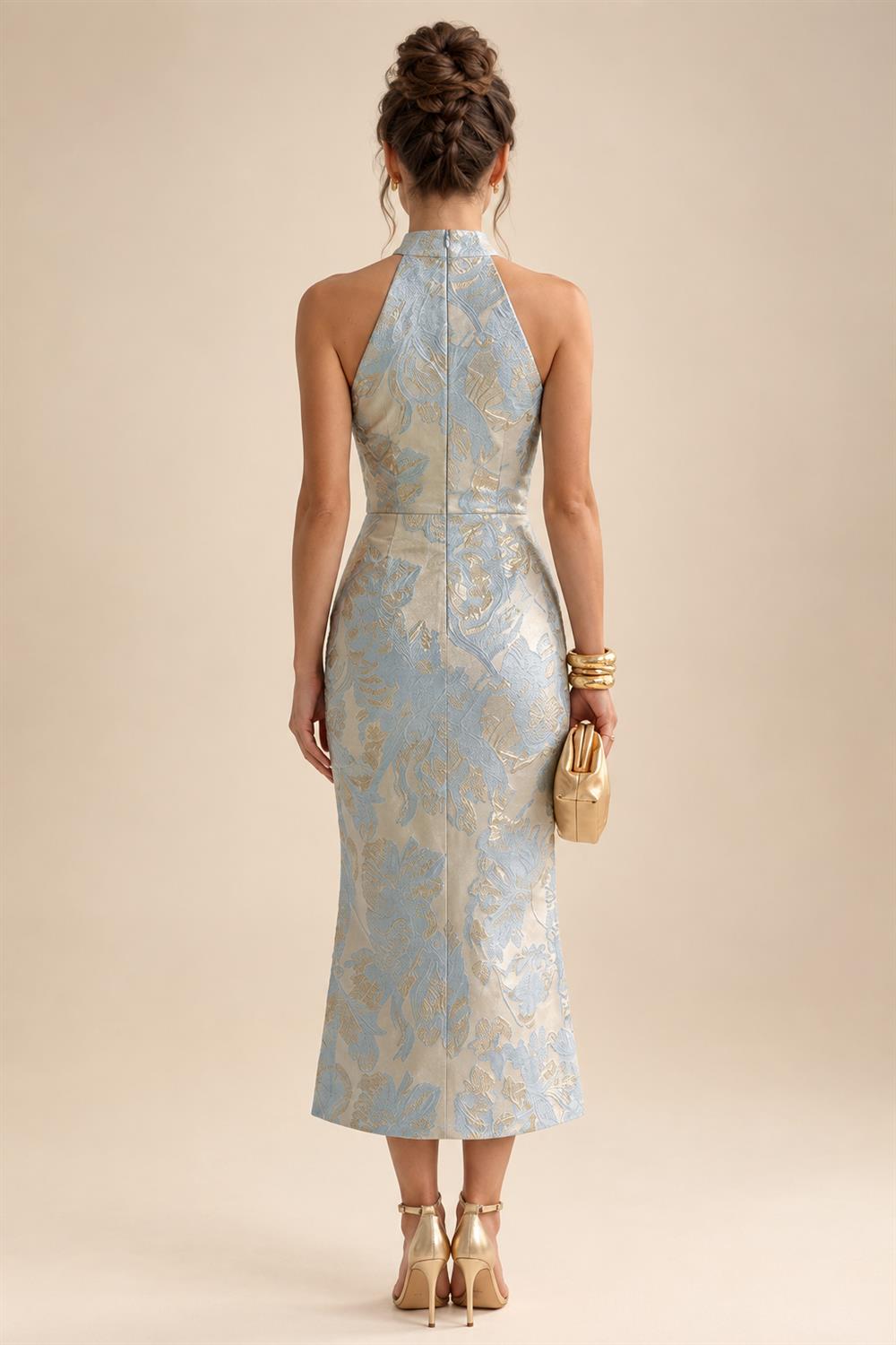 Lace V-Neck Floor-Length Mother of the Bride & Groom Dresses for Women with Ruffles (SHI22501076)