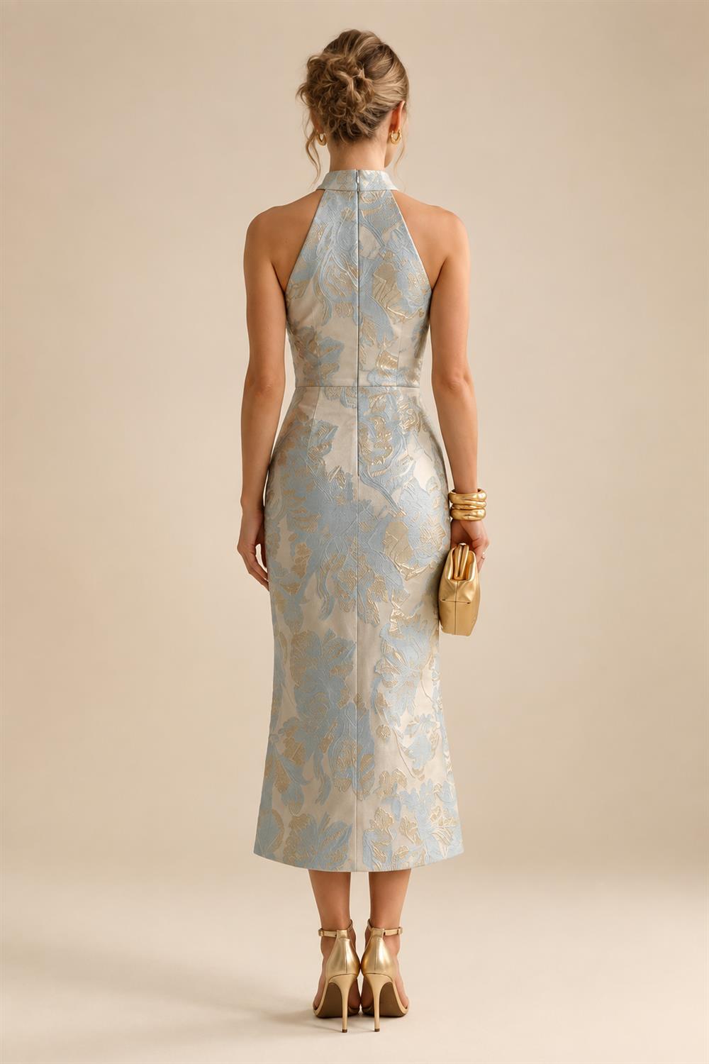 Jacquard Sheath Off the Shoulder Ruched Corset Mother of the Bride & Groom Dresses (SHI22500958)