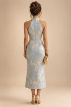 Lightweight Sheath Tea-Length Chiffon Mother of the Bride & Groom Dresses with Cowl Neck & Ruched Waist (SHI22500689)