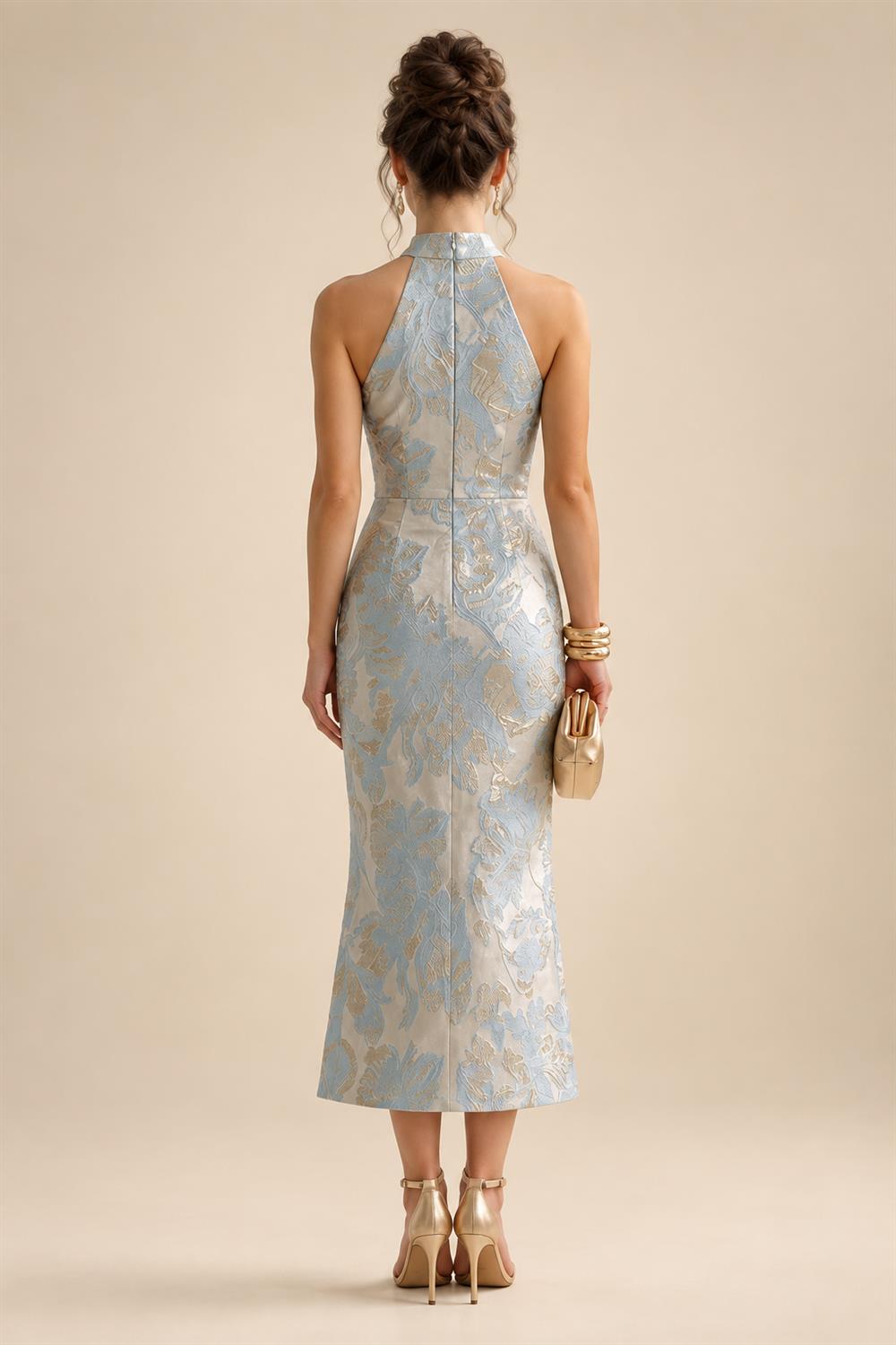 A-Line/Princess Scoop Neck Chiffon Floor-Length Mother of the Bride & Groom Dresses with Lace Appliques & Pleats (SHI22501611)